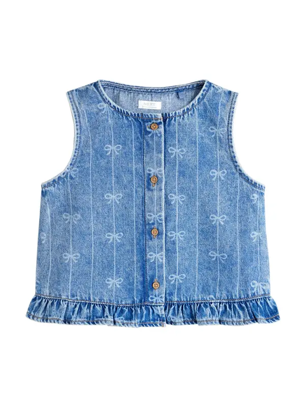 Next Next Brezrokavnik  moder denim / svetlo modra