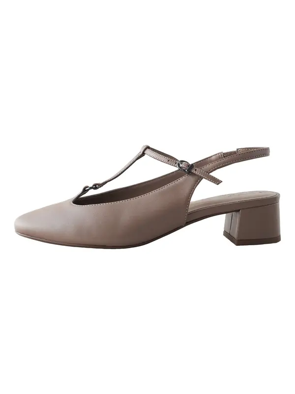 Next Next Čevlji s peto in s paščki 'Forever Comfort'  temno bež