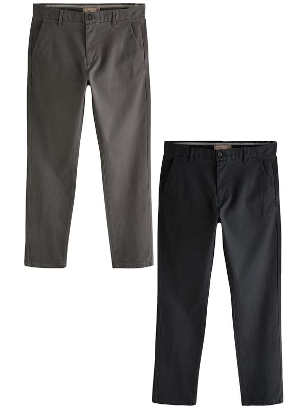 Next Next Chino hlače  barva blata / črna