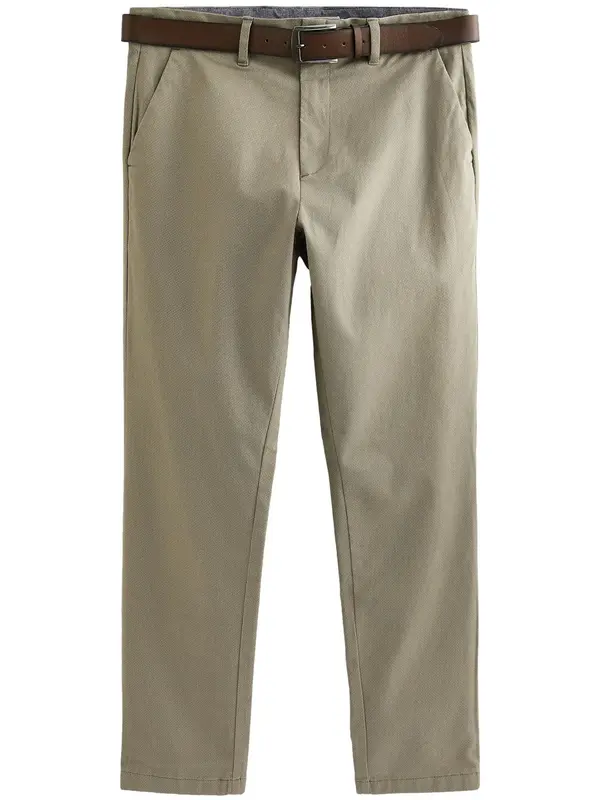 Next Next Chino hlače  svetlo rjava / temno siva