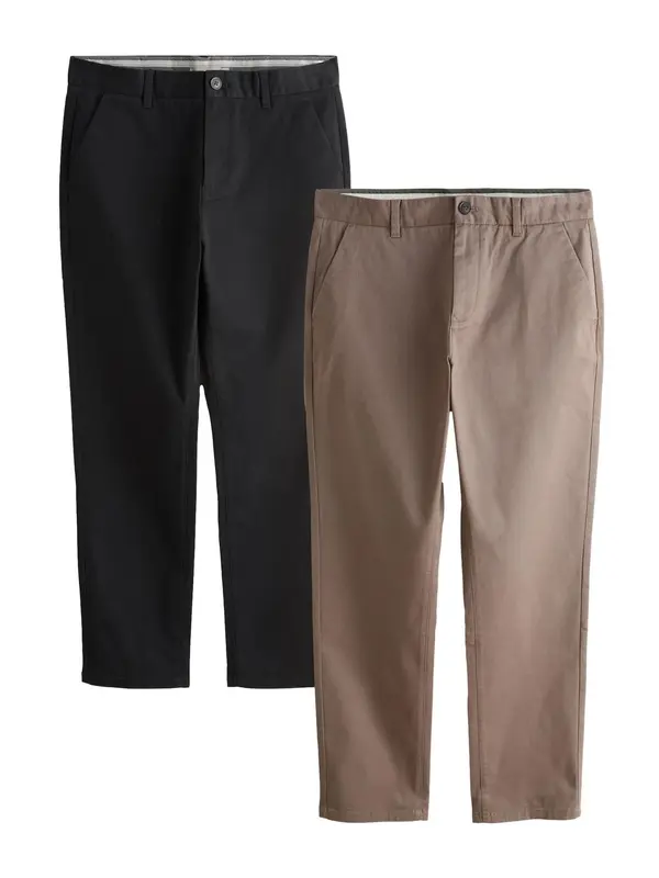 Next Next Chino hlače  temno siva / črna
