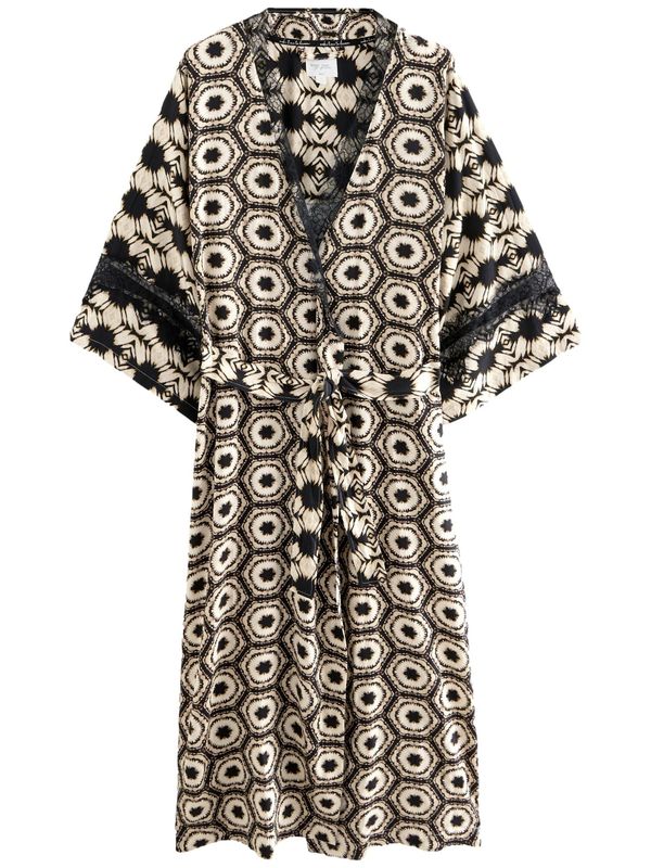 Next Next Dolg kopalni plašč  rjava / črna / bela