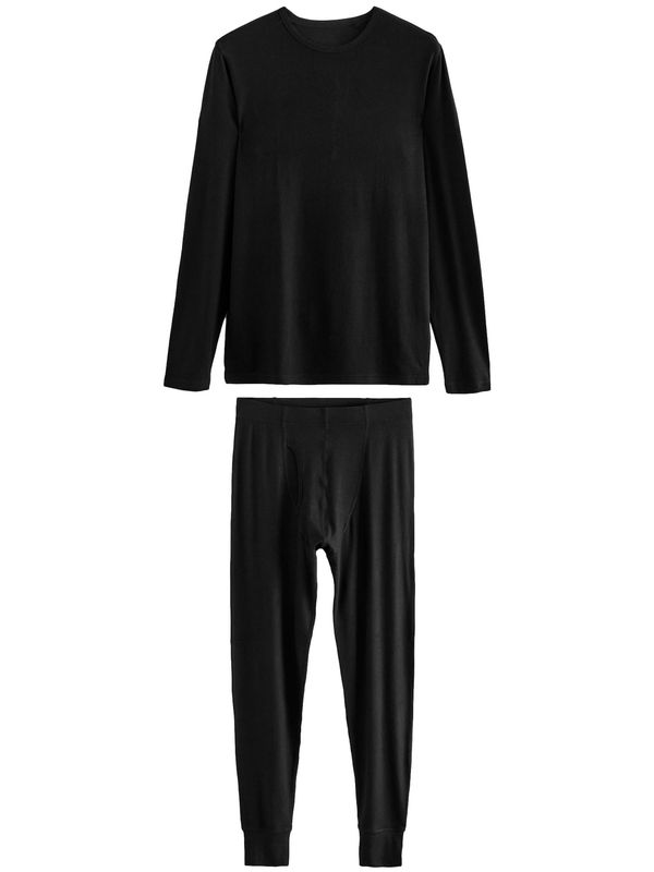 Next Next Dolga pižama  črna