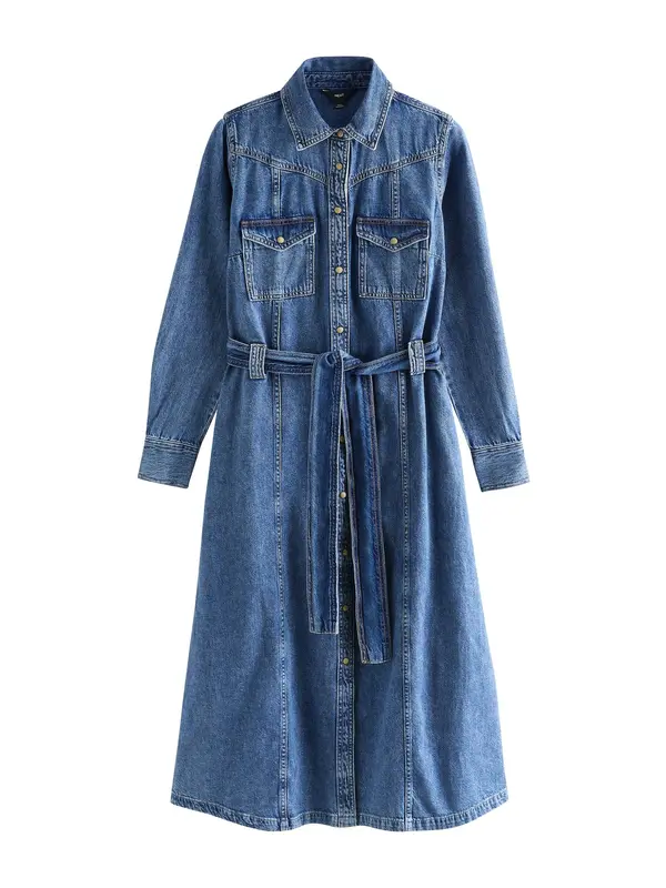Next Next Dolga srajca  črn denim