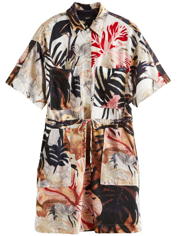 Next Next Dolga srajca  ecru / mešane barve