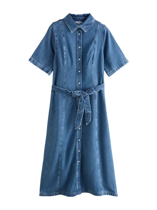 Next Next Dolga srajca  moder denim