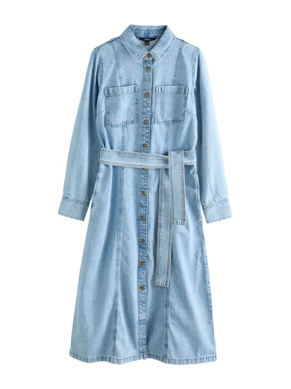 Next Next Dolga srajca  moder denim