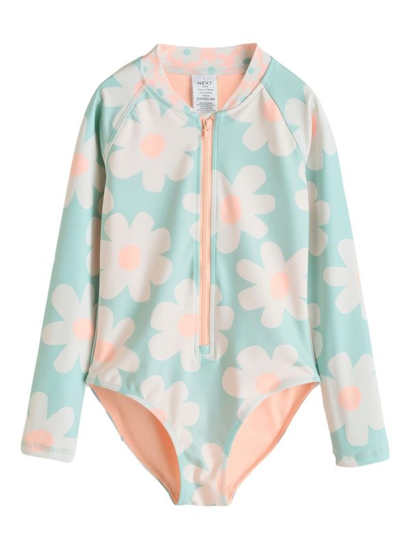 Next Next Enodelne kopalke  meta / pastelno oranžna / bela