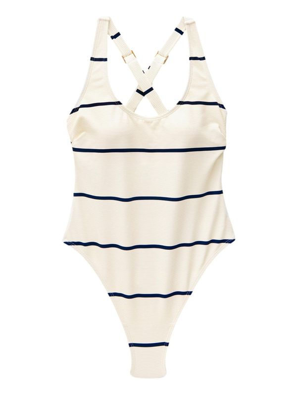 Next Next Enodelne kopalke  svetlo bež / mornarska