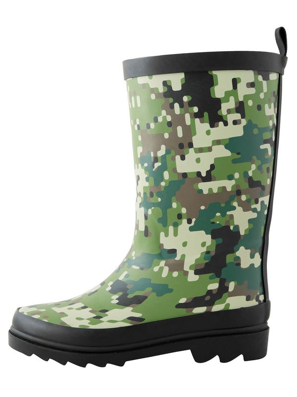 Next Next Gumijasti škornji  čokolada / zelena / kaki / črna