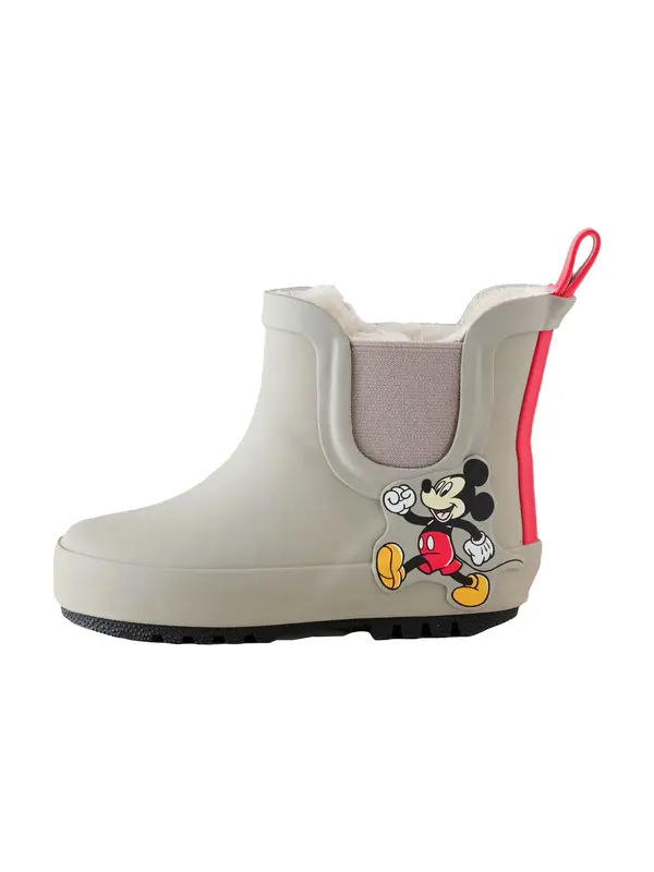 Next Next Gumijasti škornji 'Mickey Mouse'  temno bež / rdeča / črna / bela