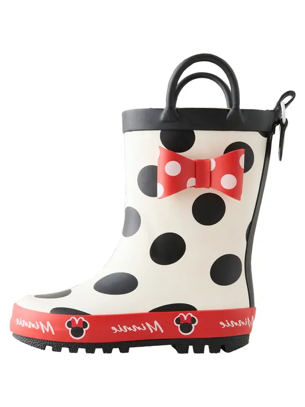 Next Next Gumijasti škornji 'Minnie Mouse'  rdeča / črna / bela