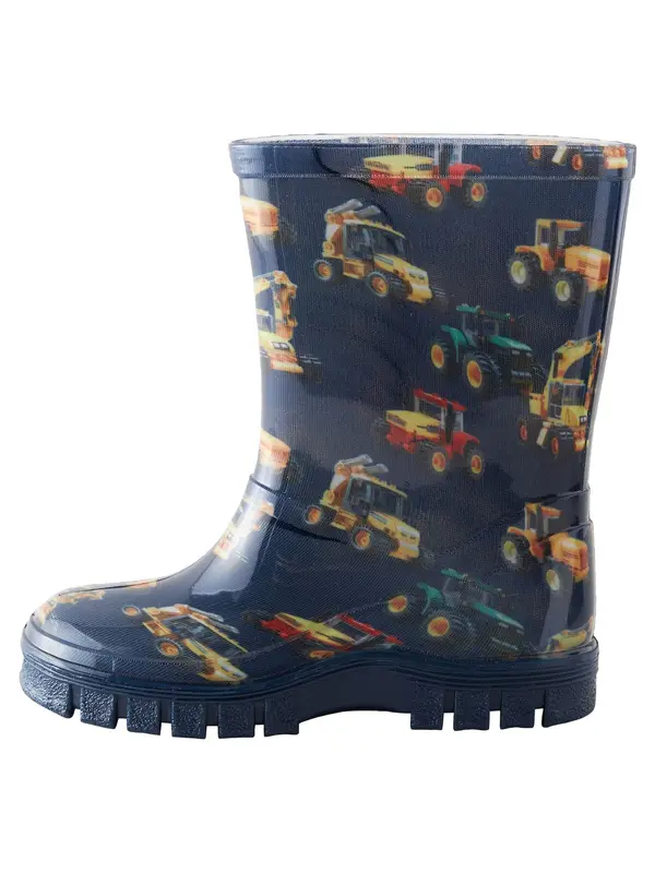 Next Next Gumijasti škornji 'Wellies'  mornarska / cijansko modra / rumena / oranžna