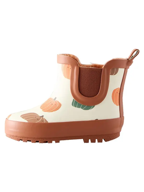 Next Next Gumijasti škornji 'Wellies'  slonovina / rjava / zelena / oranžna