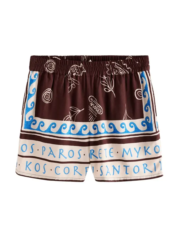 Next Next Hlače  azur / čokolada / kapučino