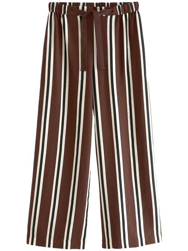 Next Next Hlače  čokolada / črna / bela