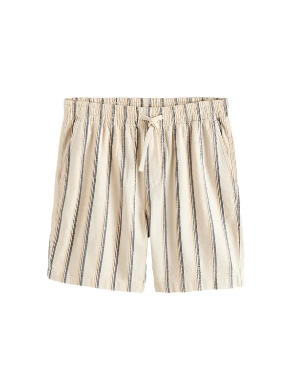 Next Next Hlače  ecru / rjava / rumena / črna