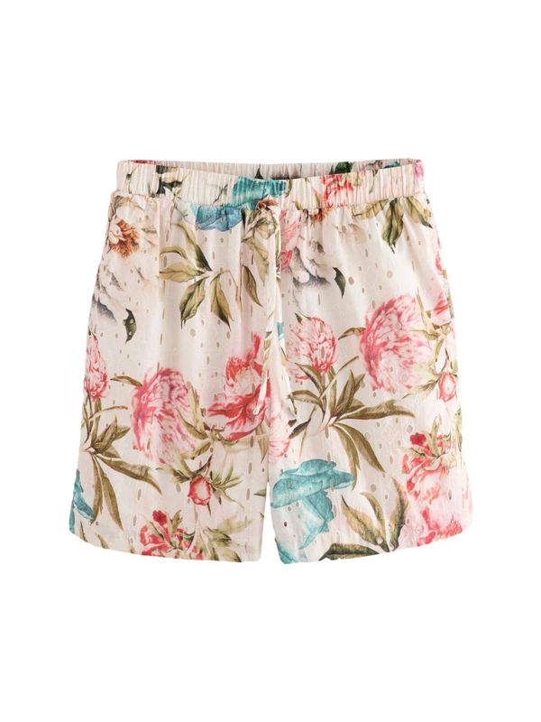 Next Next Hlače  kremna / svetlo modra / temno zelena / roza