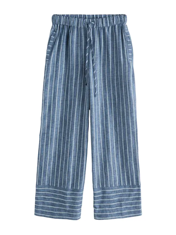Next Next Hlače  moder denim / bela