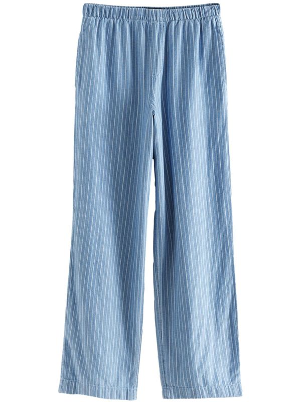 Next Next Hlače  moder denim / bela