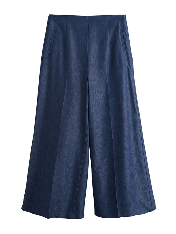 Next Next Hlače na rob  moder denim