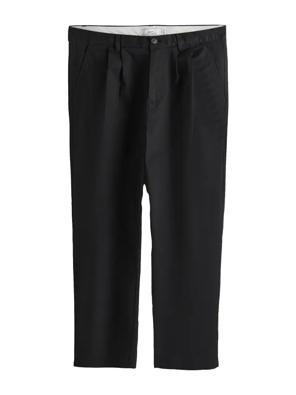 Next Next Hlače z naborki  črna