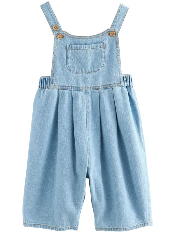 Next Next Hlače z naramnicami  moder denim