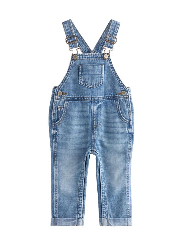 Next Next Hlače z naramnicami  moder denim