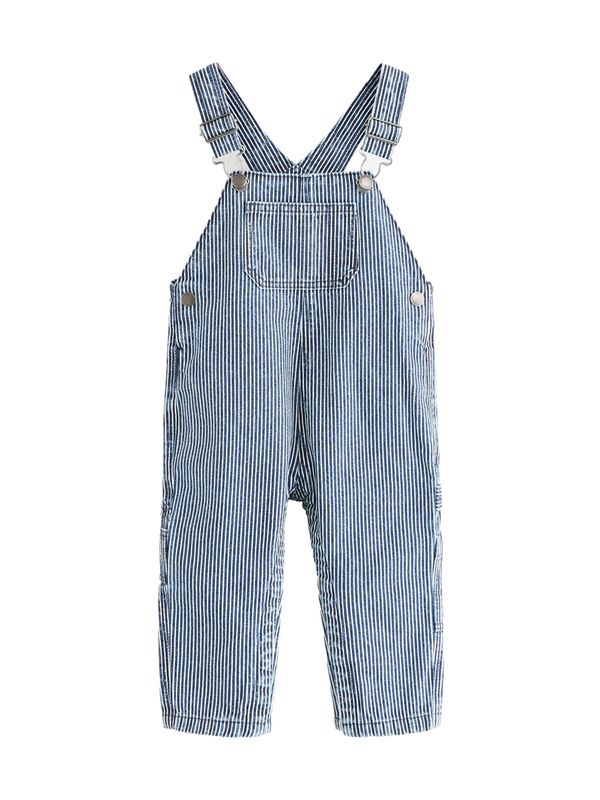 Next Next Hlače z naramnicami  modra / rjava / bela