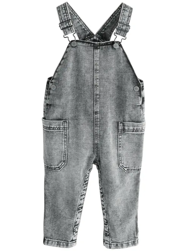 Next Next Hlače z naramnicami  siv denim