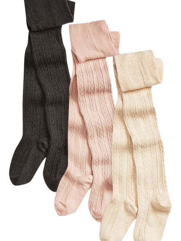 Next Next Hlačne nogavice  bež / svetlo roza / črna