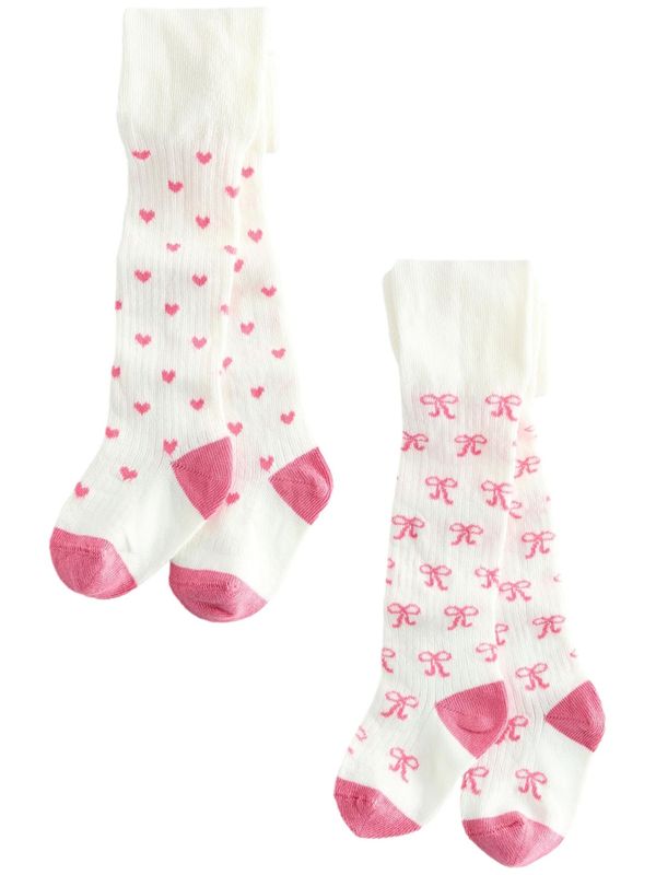 Next Next Hlačne nogavice  temno roza / off-bela