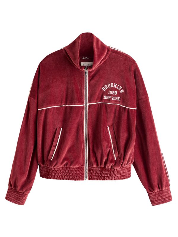 Next Next Jopa na zadrgo  temno rdeča / bela