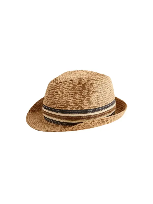 Next Next Kapa 'Fedora'  pesek / mornarska / rjava