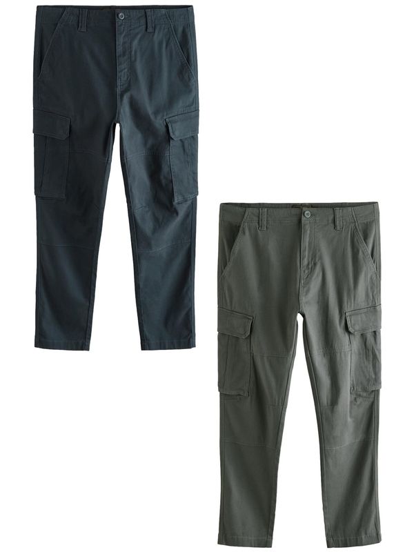 Next Next Kargo hlače  mornarska / temno siva