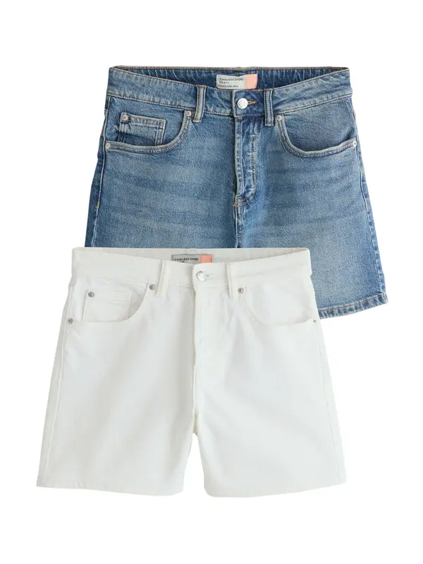 Next Next Kavbojke  moder denim / bela