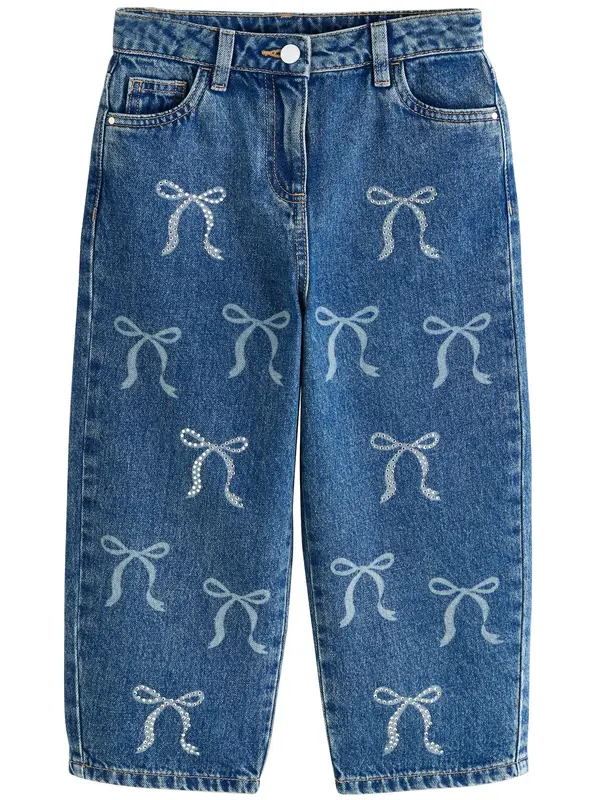 Next Next Kavbojke  moder denim / bela