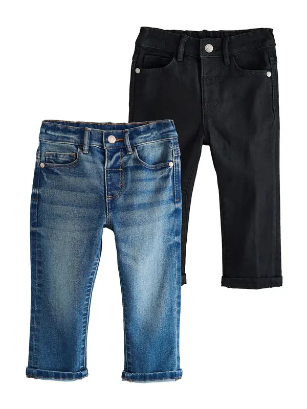 Next Next Kavbojke  moder denim / črna