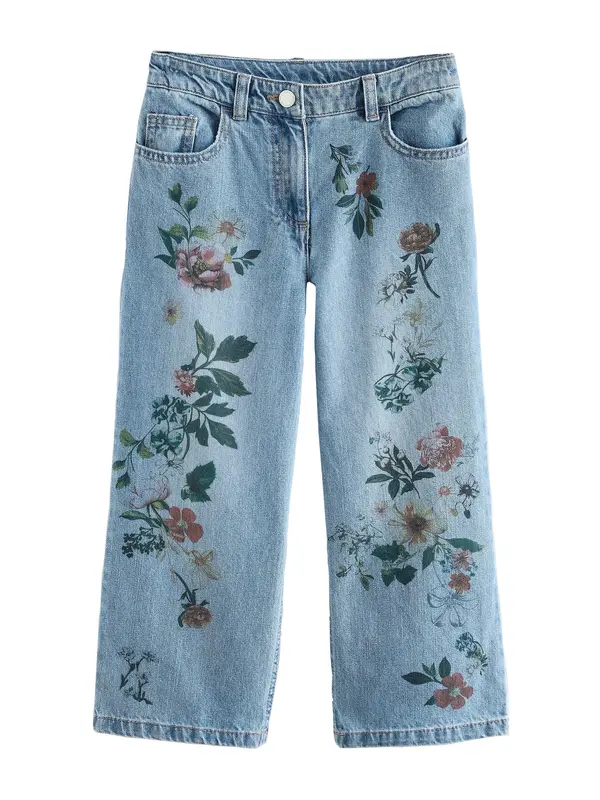 Next Next Kavbojke  moder denim / jelka / temno oranžna / temno rdeča