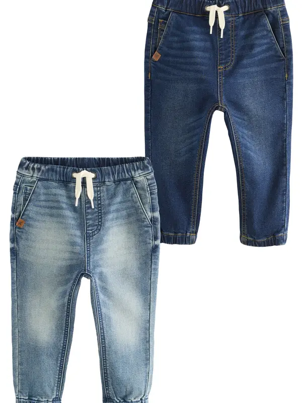 Next Next Kavbojke  moder denim / rjava / bela