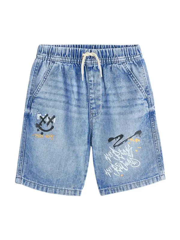 Next Next Kavbojke  moder denim / temno rumena / črna / bela