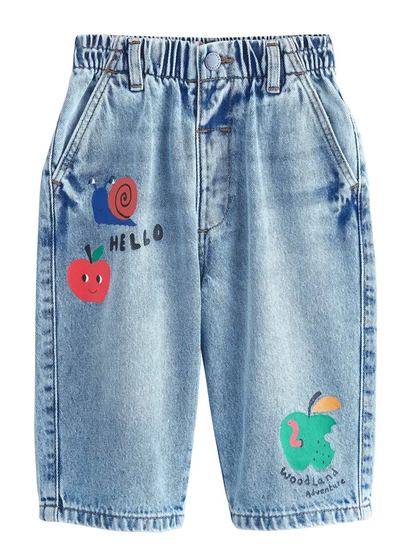 Next Next Kavbojke  moder denim / zelena / rdeča / črna