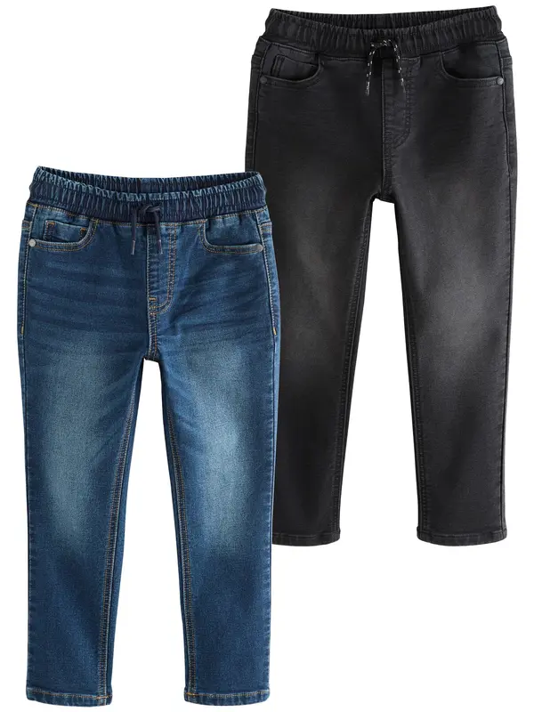 Next Next Kavbojke  mornarska / črn denim