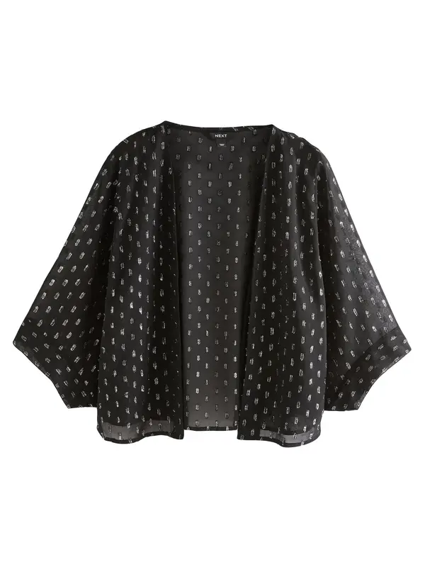 Next Next Kimono  črna / srebrna