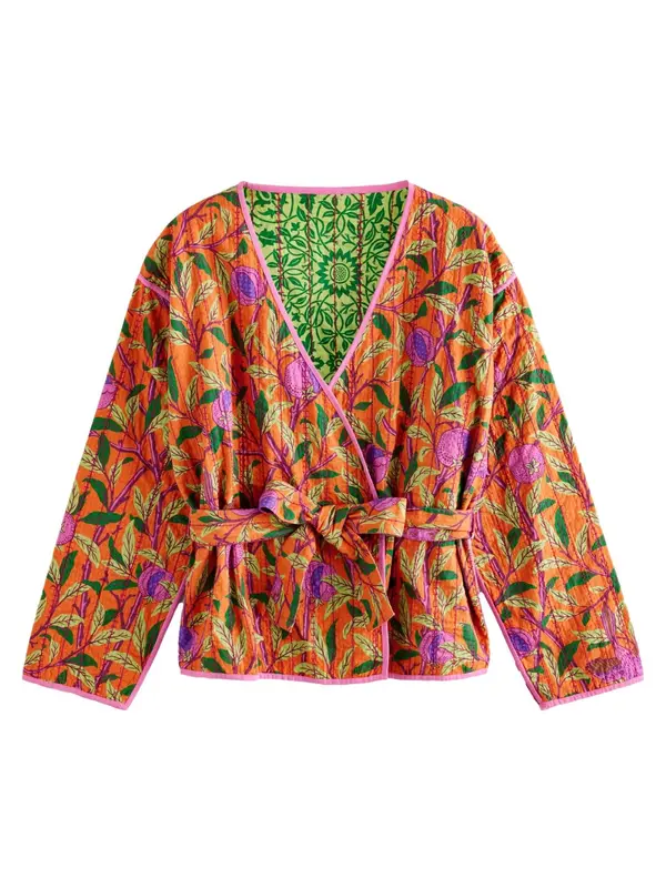 Next Next Kimono  konjak / zelena / lila / temno roza