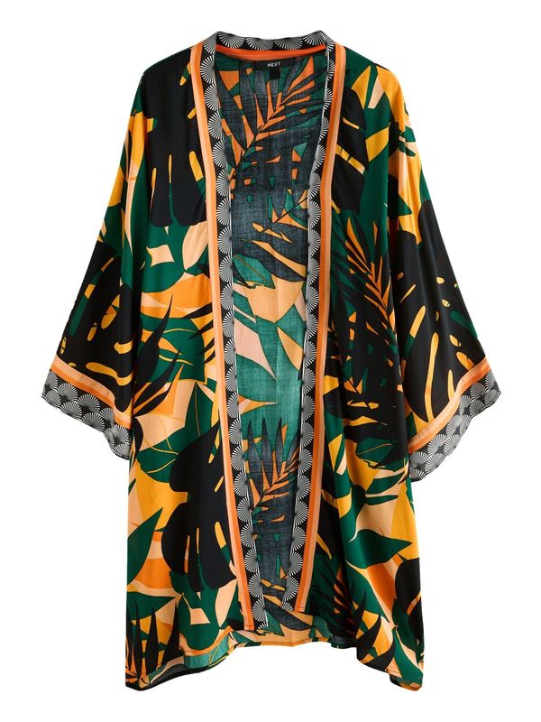 Next Next Kimono  rjava / zelena / oranžna