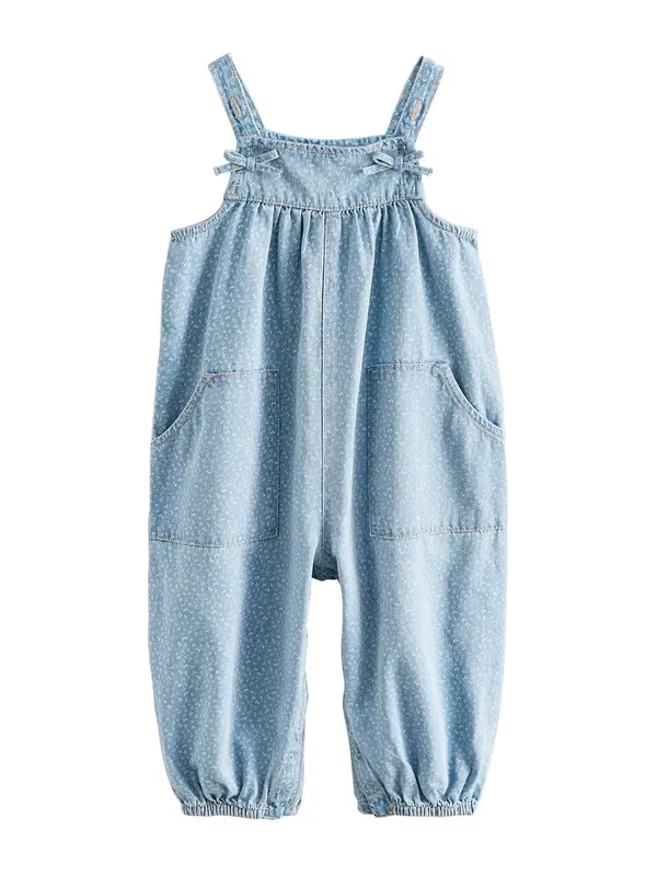 Next Next Kombinezon  moder denim / bela