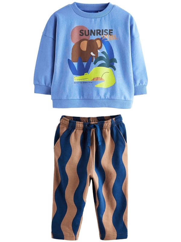 Next Next Komplet  azur / temno modra / rjava / rumena