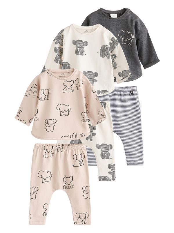 Next Next Komplet  bež / ecru / antracit / svetlo siva