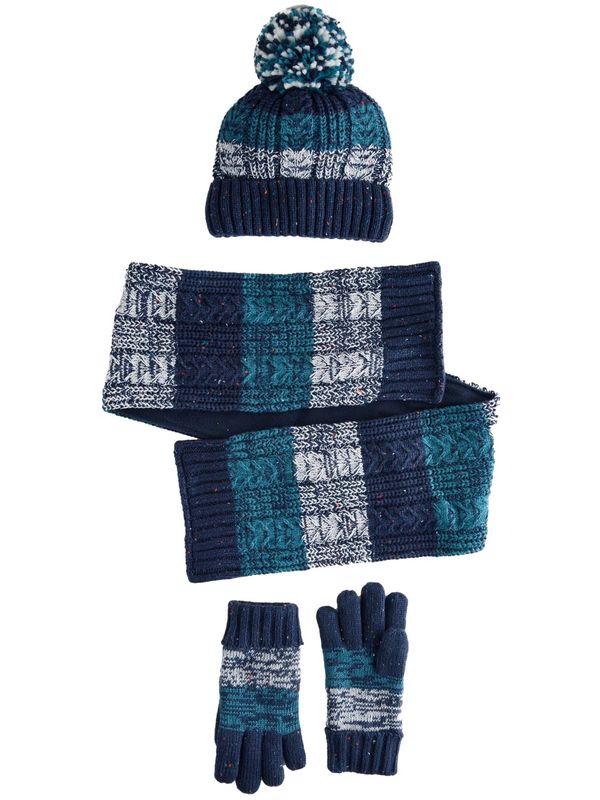 Next Next Komplet  cijansko modra / temno modra / bela